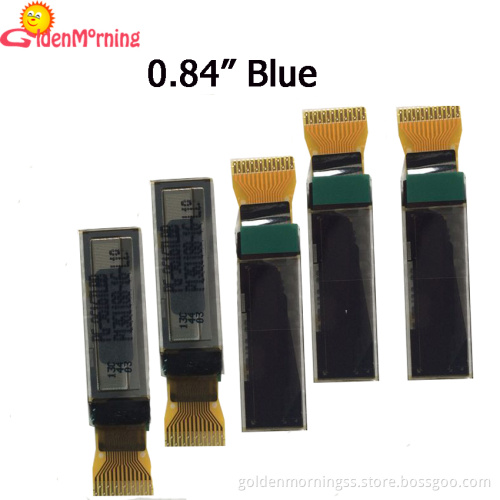 0.84"OLED display module, 96 x 16 px resolution, blue characters